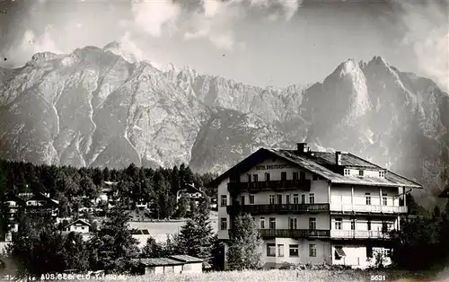 AK / Ansichtskarte  Seefeld_Tirol Panorama mit Hotel Dreitorspitze