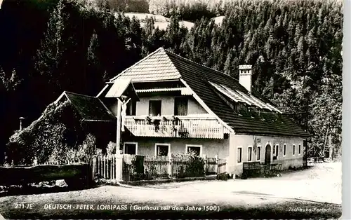 AK / Ansichtskarte  Loiblpass_Karawanken_AT Gasthaus Deutsch Peter