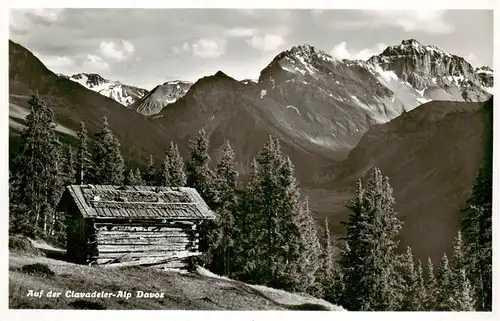 AK / Ansichtskarte  Davos_GR Blick von der Clavadeleralp mit Mittagshorn Plattenhorn und Hoch Ducan