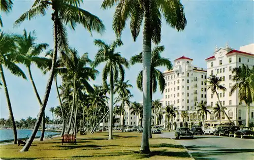 AK / Ansichtskarte  Palm_Beach_Florida_USA Tropical Flagler Drive along Lake Worth in the Palm Beach