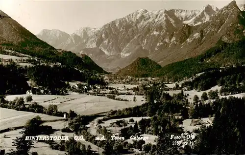 AK / Ansichtskarte  Hinterstoder_Oberoesterreich_AT Fliegeraufnahme mit dem Toten Gebirge