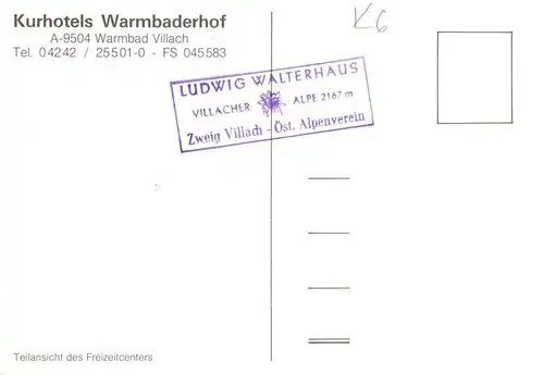 AK / Ansichtskarte  Warmbad_Villach Kurhotels Warmbaderhof Pool