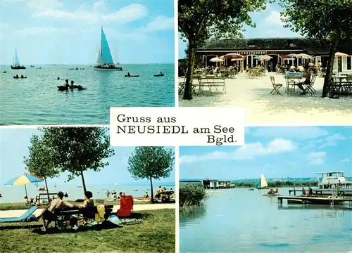 AK / Ansichtskarte  Neusiedl_See Strandpartien Gaststaette 