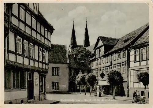 AK / Ansichtskarte  Osterwieck Markt mit Stephanikirche