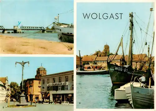 AK / Ansichtskarte 73918657 Wolgast_Mecklenburg-Vorpommern Dampferanlegestelle Platz der Jugend Fischerhafen
