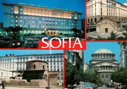 AK / Ansichtskarte  Sofia_Sophia_BG Balkan Sheraton Hotel Church of St Petka Church of St George Church of St Nedelia