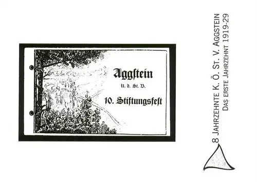 AK / Ansichtskarte 73918688 Aggstein_Schoenbuehel-Aggsbach_AT KoeStV Aggstein 10. Stiftungsfest