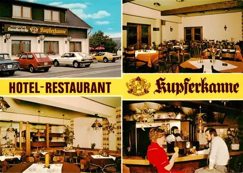 AK / Ansichtskarte 73918710 Niederaula Hotel Restaurant Kupferkanne Gastraeume Bar