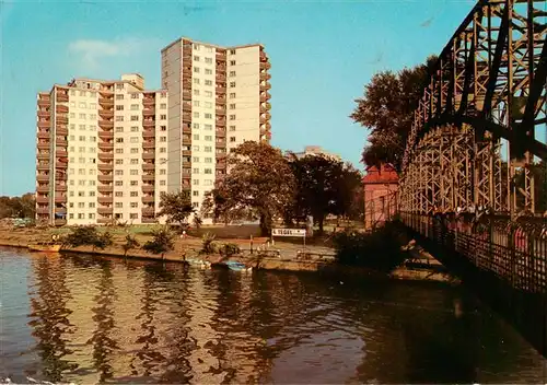 AK / Ansichtskarte  Berlin Hochhaeuser am Tegeler See mit Sechserbruecke