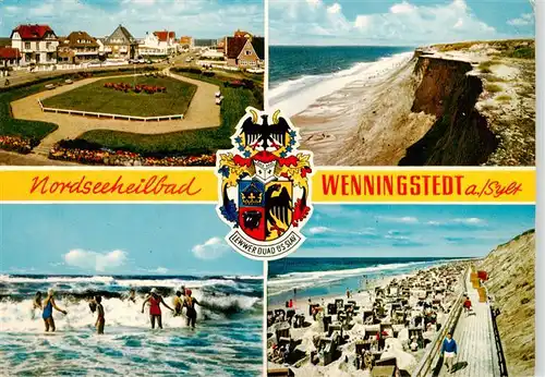 AK / Ansichtskarte  Wenningstedt_Sylt Panorama Steilkueste Badespass Strandpartie