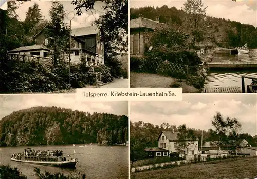 AK / Ansichtskarte  Talsperre_Kriebstein_Lauenhain Teilansichten Fahrgastschiff