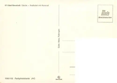 AK / Ansichtskarte  Bad_Neustadt Badhotel mit Kursaal