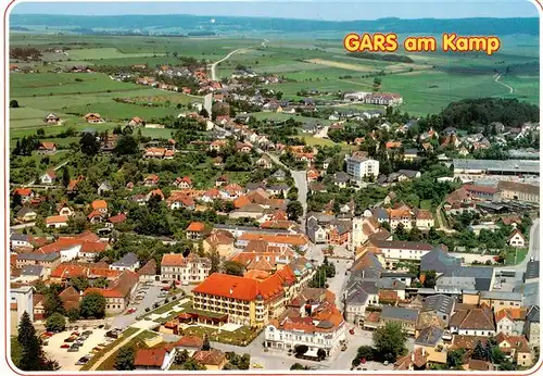 AK / Ansichtskarte  Gars_Kamptal_Niederoesterreich_AT Fliegeraufnahme mit Gertrudikirche und Ruine Babenbergerburg