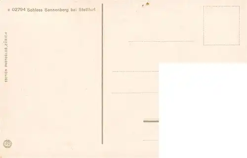 AK / Ansichtskarte  Stettfurt_TG Schloss Sonnenberg