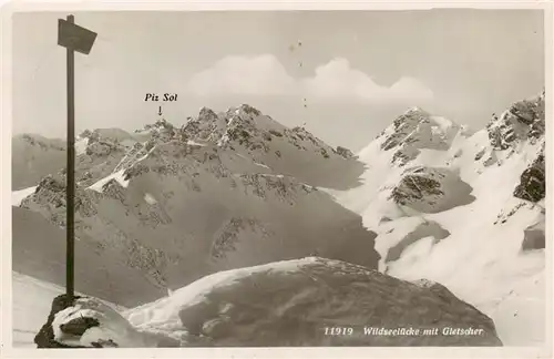 AK / Ansichtskarte  Vilters_SG Wildseeluecke mit Gletscher und Piz Sol