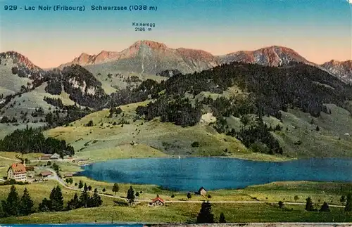 AK / Ansichtskarte  Lac_Noir_Schwarzsee_FR Vue aerienne