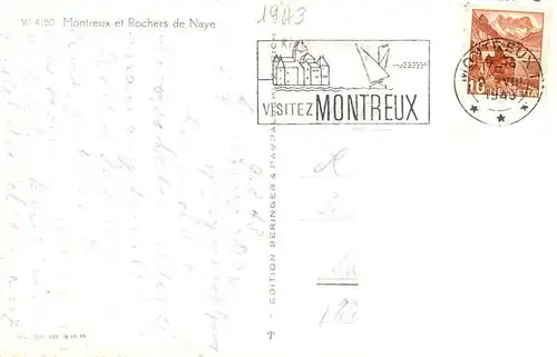 AK / Ansichtskarte  Montreux__VD et Rochers de Naye