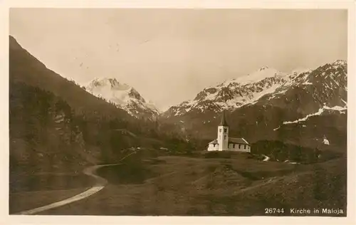 AK / Ansichtskarte  Maloja_GR Kirche Panorama