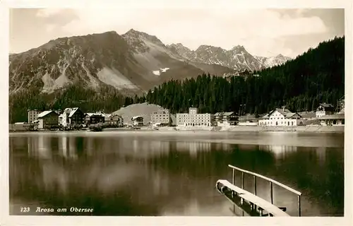 AK / Ansichtskarte  Arosa_GR mit Berghotel Praetschli am Obersee Panorama