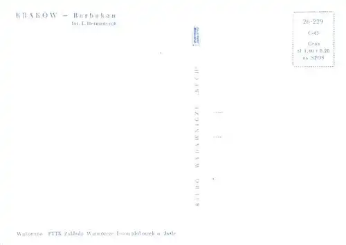 AK / Ansichtskarte  Krakow_Krakau Barbakan
