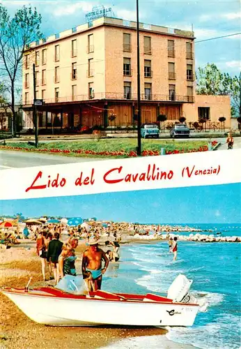 AK / Ansichtskarte 73919006 Cavallino_Lido_Venezia_IT Hotel Sole Strandpartie