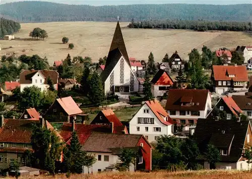 AK / Ansichtskarte  Braunlage Ortsansicht mit kath Kirche