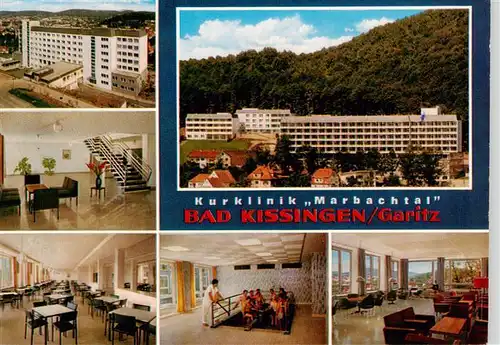 AK / Ansichtskarte  Bad_Kissingen Kurklinik Marbachtal Treppe Speisesaal Wassertreten Foyer