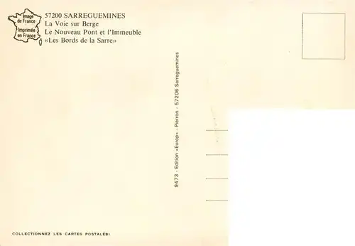 AK / Ansichtskarte  Sarreguemines_57_Moselle La Voie sur Berge Le Nouveau Pont et lImmeuble Les Bords de la Sarre