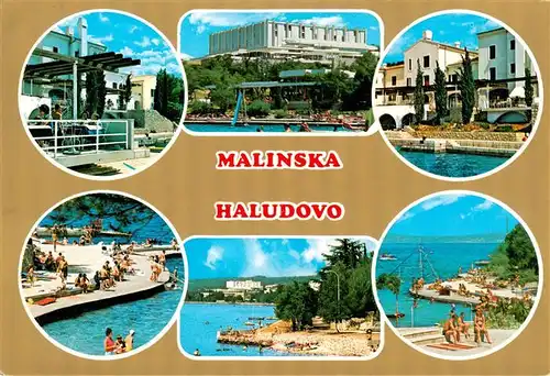 AK / Ansichtskarte 73919064 Malinska_Haludovo_Croatia Hotel Strand Teilansichten