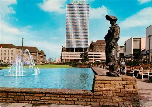 AK / Ansichtskarte  Dortmund Bahnhofsvorplatz mit Brunnen