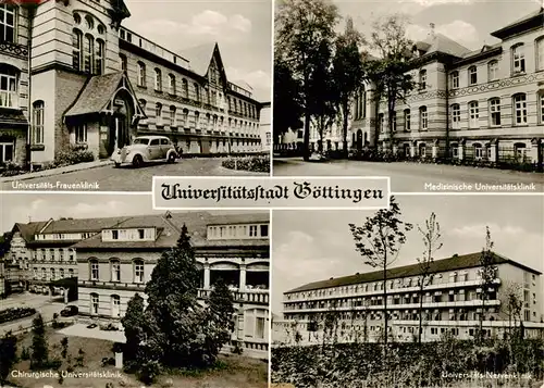 AK / Ansichtskarte 73919071 Goettingen__Niedersachsen Frauenklinik Med Uniklinik Chirurg Uniklinik Nervenklinik