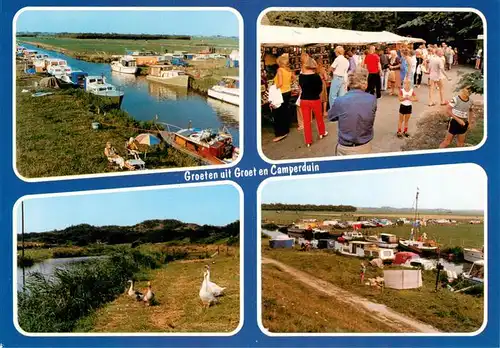 AK / Ansichtskarte  Groet_Schoorl_NL en Camperduin Bootsliegeplatz Camping Panorama