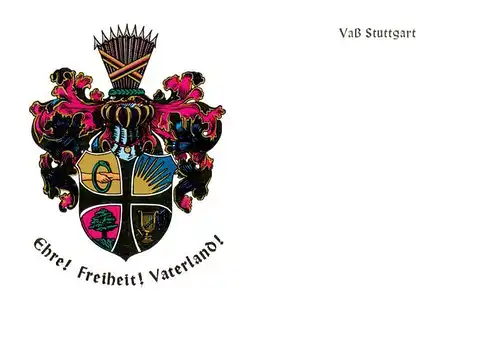 AK / Ansichtskarte 73919095 Stuttgart VaB Stuttgart Wappen der Burschenschaft