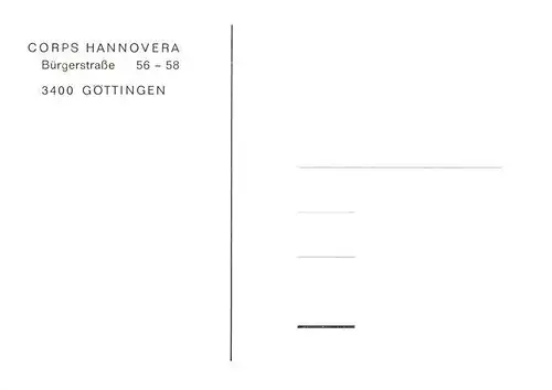 AK / Ansichtskarte  Goettingen__Niedersachsen Corps Hannovera Wappen