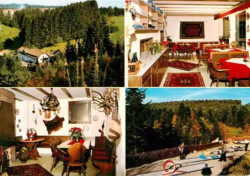 AK / Ansichtskarte 73919140 Wuerzbach_Oberreichenbach Hotel Pension Thalblick Gastraeume Minigolfanlage