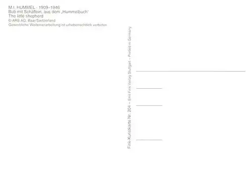 AK / Ansichtskarte  Hummel_Kuenstler-AK-Nr. Bub mit Schaeflein aus dem Hummelbuch 