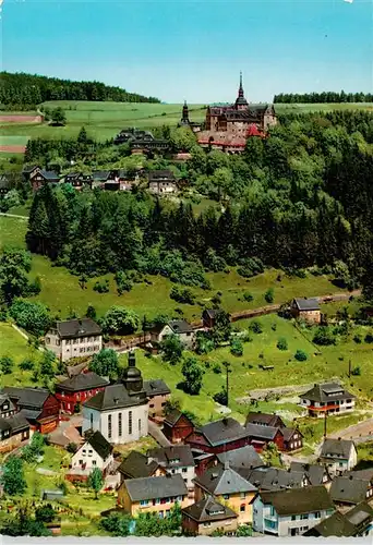 AK / Ansichtskarte  Lauenstein_Oberfranken Blick ueber Lauenstein zur Burg