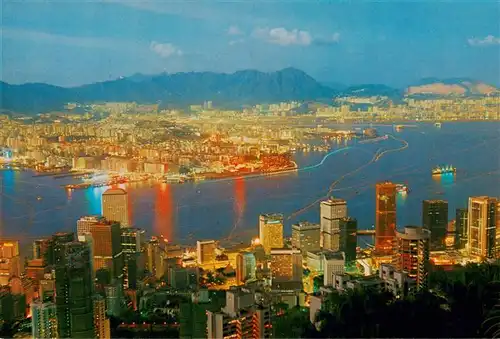 AK / Ansichtskarte 73919244 Hong_Kong Night Scene From Peak