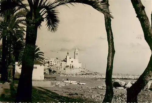 AK / Ansichtskarte  Sitges_ES La Iglesia desde La Ribera