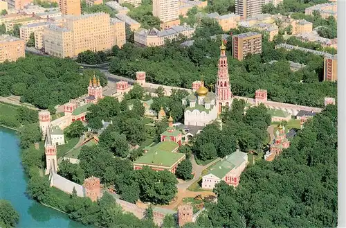 AK / Ansichtskarte  Moscow_Moskva Aerial View of Novodevitchiy Monastery 