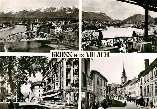 AK / Ansichtskarte  Villach_Kaernten_AT Draubruecke Terrassenblick Ortspartien