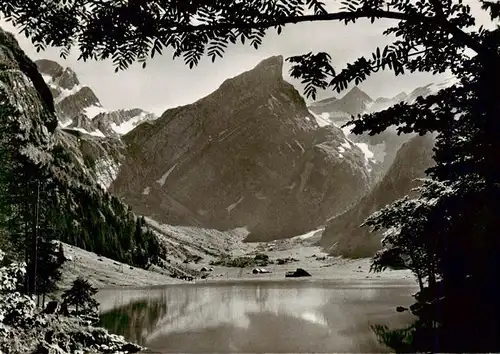 AK / Ansichtskarte  Seealpsee_Saentis_IR mit Altmann Rossmad und Saentis