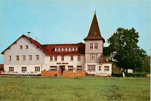 AK / Ansichtskarte 73919341 Rauschenberg_Hessen Hotel Schoene Aussicht