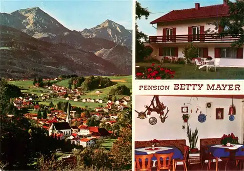 AK / Ansichtskarte  Siegsdorf__Oberbayern Panorama Pension Betty Mayer Gaststube