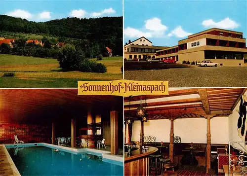 AK / Ansichtskarte  Kleinaspach Gasthof Cafe Sonnenhof Hallenbad Gastraum Panorama