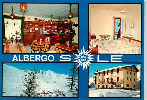 AK / Ansichtskarte  Passo_del_Tonale_IT Albergo Sole Gaststube Zimmer Panorama