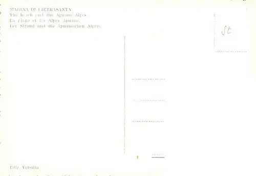 AK / Ansichtskarte  Marina_di_Pietrasanta_Lucca_Toscana_IT La spiaggia e le Alpi Apuane