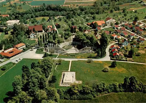 AK / Ansichtskarte  Augst_BL Augusta Raurica Tempel auf Schoenbuehl Theater Roemerhaus Museum Fliegeraufnahme