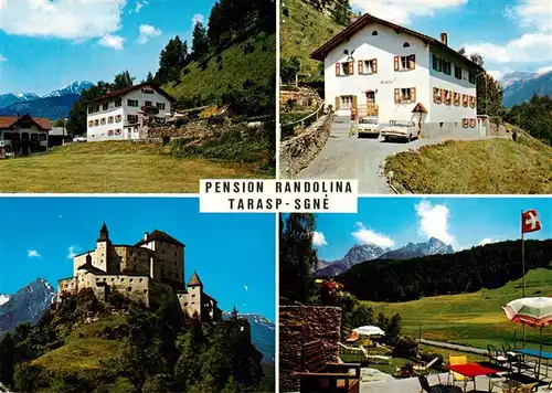AK / Ansichtskarte  Tarasp Pension Randolina Terrasse Schloss