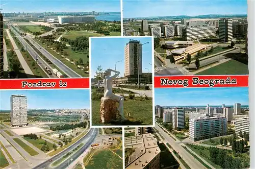 AK / Ansichtskarte  Novog_Beograda_Beograd_Belgrad_Serbija Fliegeraufnahmen Teilansichten